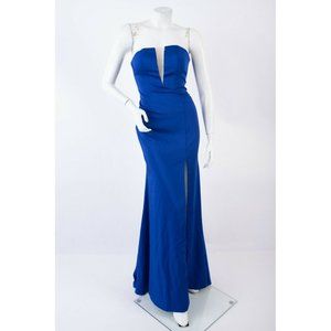 JVN by Jovani Womens Strapless Dress Sz 2 Blue